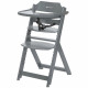 BEBECONFORT Timba Chaise haute bébé, Chaise bois, De 6 mois a 10 ans (30kg), Warm Grey