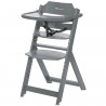 BEBECONFORT Timba Chaise haute bébé, Chaise bois, De 6 mois a 10 ans (30kg), Warm Grey