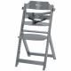BEBECONFORT Timba Chaise haute bébé, Chaise bois, De 6 mois a 10 ans (30kg), Warm Grey