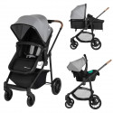 BEBECONFORT HAZE Poussette 3 en 1 i-Size - Nacelle + Siege auto Gr0+ Habillage pluie inclus - naissance jusqu'a 22Kg, Tinted …