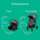 BEBECONFORT HAZE Poussette 3 en 1 i-Size - Nacelle + Siege auto Gr0+ Habillage pluie inclus - naissance jusqu'a 22Kg, Tinted …