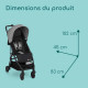 BEBECONFORT Poussette canne ultra compacte TEENY 3D,  4 roues, De la naissance a 4 ans environ (22kg), Tinted gray