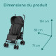 BEBECONFORT RAINBOW Poussette Canne 2eme âge, légere, pliage facile, multipositions, 6 mois a 4 ans, jusqu'a 22 kg Mineral Gr…