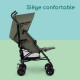 BEBECONFORT RAINBOW Poussette Canne 2eme âge, légere, pliage facile, multipositions, 6 mois a 4 ans, jusqu'a 22 kg Mineral Green