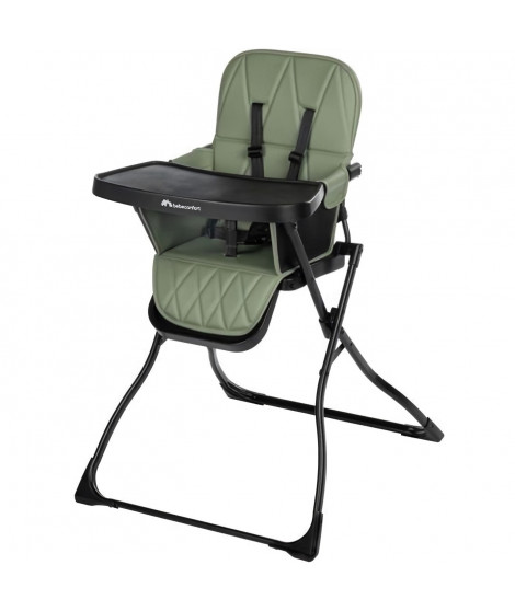 BEBECONFORT LILY Chaise haute bébé, ultra compacte et légere, confort optimal, de 6 mois a 3 ans, jusqu'a 15 kg, Mineral green