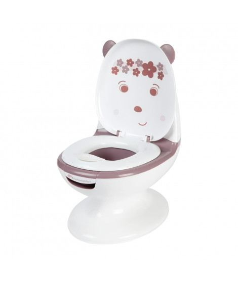 BEBECONFORT Mini toilette Panda, Pot avec bruit de chasse d'eau, Rose
