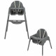 BEBECONFORT Meely Chaise haute bébé 2 en 1, évolutive en petite chaise, De 6 mois a 3 ans (15kg), Dark grey
