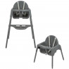 BEBECONFORT Meely Chaise haute bébé 2 en 1, évolutive en petite chaise, De 6 mois a 3 ans (15kg), Dark grey