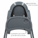 BEBECONFORT Meely Chaise haute bébé 2 en 1, évolutive en petite chaise, De 6 mois a 3 ans (15kg), Dark grey