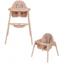 BEBECONFORT Meely Chaise haute bébé 2 en 1, évolutive en petite chaise, De 6 mois a 3 ans (15kg), Nude