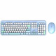 Combo sans fil clavier + souris - MOBILITY LAB - Pure Color - Bleu - Design ergonomique - Frappe discrete