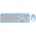 Combo sans fil clavier + souris - MOBILITY LAB - Pure Color - Bleu - Design ergonomique - Frappe discrete
