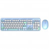 Combo sans fil clavier + souris - MOBILITY LAB - Pure Color - Bleu - Design ergonomique - Frappe discrete