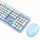 Combo sans fil clavier + souris - MOBILITY LAB - Pure Color - Bleu - Design ergonomique - Frappe discrete