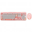 Combo sans fil clavier + souris - MOBILITY LAB - Pure Color - Rose - Design ergonomique - Frappe discrete
