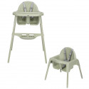 BEBECONFORT Meely Chaise haute bébé 2 en 1, évolutive en petite chaise, De 6 mois a 3 ans (15kg), Mineral Green