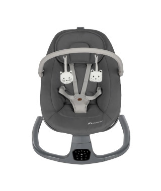 BEBECONFORT JOLANA, Transat balancelle, confortable, détection de mouvements, De 0 a 9 mois (9kg)  TINTED GRAPHITE