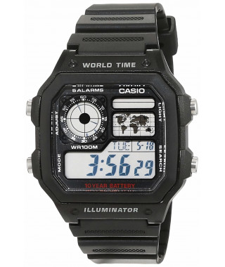 Montre - CASIO - AE-1200WH-1AVEF - Chronographe - Alarme - Résistante a l'eau 10 Bar