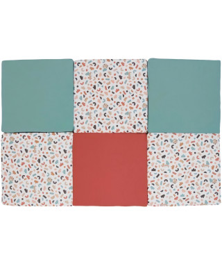 Maxi tapis d'éveil Malin - TINEO - Tapis évolutif 5-en-1 - 180 x 120 cm - Géométrique / Animaux rigolos