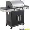 Barbecue a gaz - COOK'IN GARDEN - FIDGI 4 - 4 brûleurs + Side - Noir