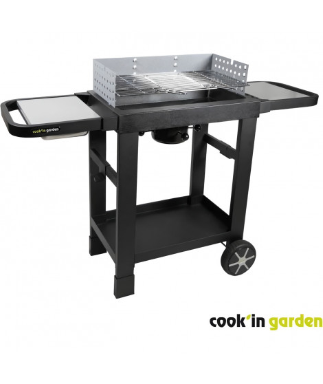 Barbecue au charbon de bois - COOK'IN GARDEN - EASY 60 - Noir