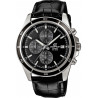 CASIO - Montre en cuir véritable - EDIFICE - Noir