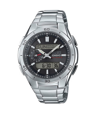 CASIO - Montre en acier inoxydable - WAVECEPTOR - Gris