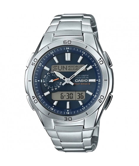 CASIO - Montre en acier inoxydable - WAVECEPTOR - Gris
