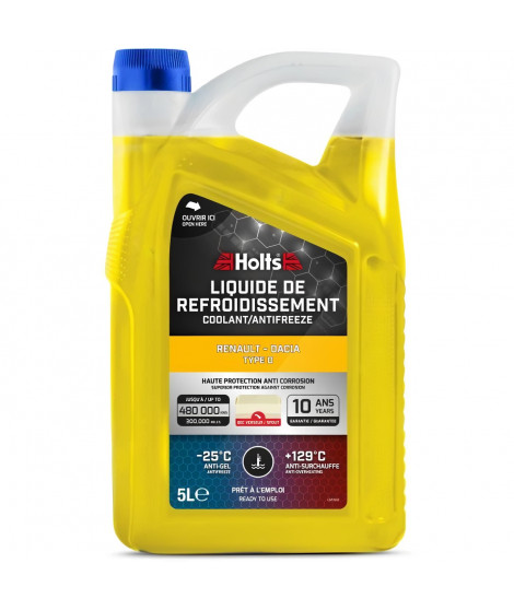 Liquide de Refroidissement - HOLTS - HAFR0004B - Dédié Renault-Dacia Type D 5L + Bec