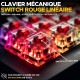 Clavier Gamer - The G-Lab - KEYZ TITAN - Mécanique (Switch Rouge) - Filaire - RGB - Noir