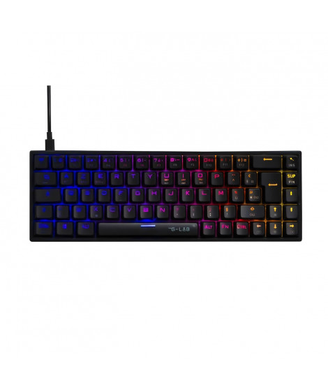 Clavier Gamer - The G-Lab - KEYZ TITAN - Mécanique (Switch Rouge) - Filaire - RGB - Blanc