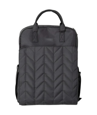 Sac a langer - TINEO- Forme sac a dos - Matelassé - Noir