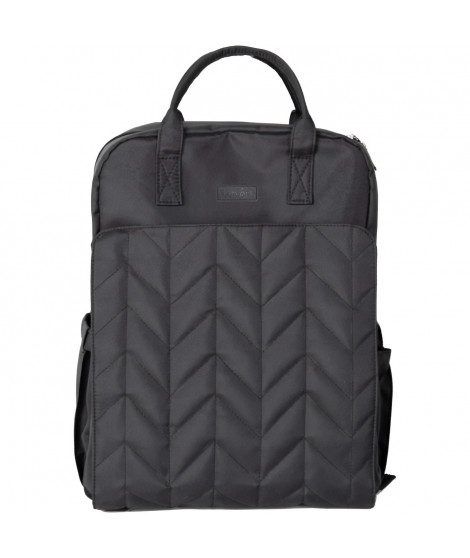Sac a langer - TINEO- Forme sac a dos - Matelassé - Noir