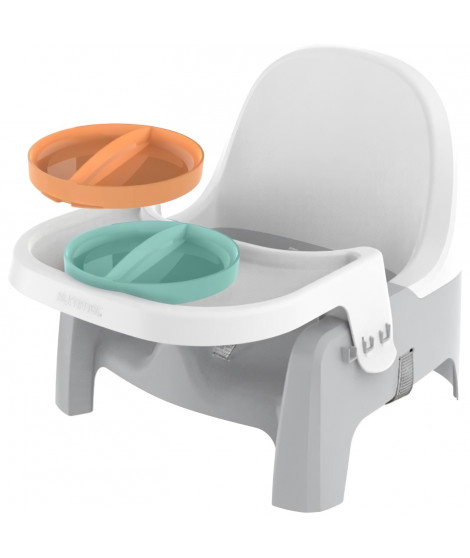 Siege d'apprentissage repas - INGENUITY - Assiette Twist & Dine - Réhausseur - Enfants de 6 mois a 3 ans - Orange et bleu