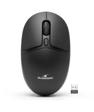 Souris Sans Fil - BLUESTORK - Office 25 - PC/MAC - Noir - Connexion 2.4 GHz - Autonomie Longue Durée