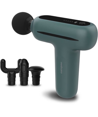 Pistolet de massage - MEDISANA MG 200 - 5 niveaux de percussion - 5 V - 50 dB - Gris / Vert