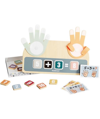 Calculatrice de Doigt - TOP BRIGHT - Mains en Feutre - Additions - Soustractions - Bandes Velcro
