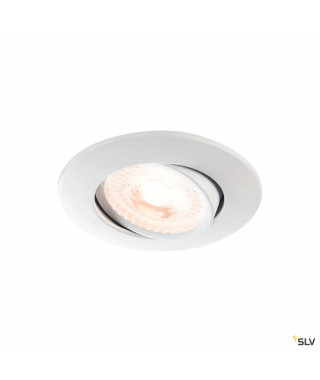 EASY-INSTALL QPAR51, ENCASTRE DE PLAFOND INTERIEUR, ROND, BLANC MAT, GU10/QPAR51, 20W MAX,