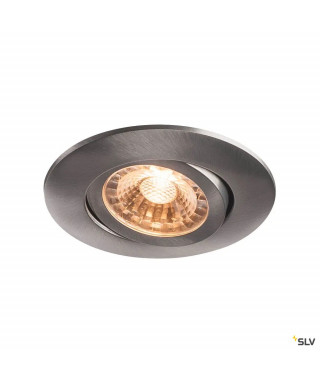 EASY-INSTALL SLIM LED, ENCASTRE DE PLAFOND INTERIEUR, ROND, ALU BROSSE, LED, 6,2W, 3000K, RT