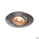 EASY-INSTALL SLIM LED, ENCASTRE DE PLAFOND INTERIEUR, ROND, ALU BROSSE, LED, 6,2W, 3000K, RT