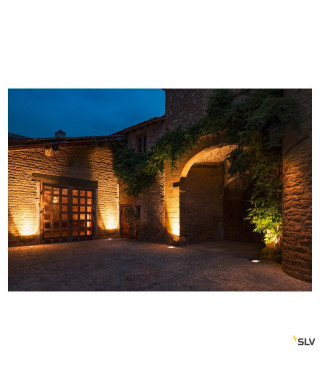 DASAR® 270, ENCASTRE DE SOL EXTERIEUR, SYMETRIQUE, NOIR, LED, 30W, 3000K, IP65/IP67, COLLERETTE INOX