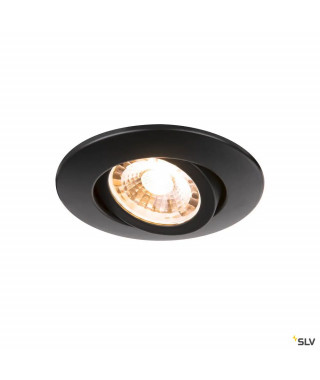 EASY-INSTALL SLIM LED, ENCASTRE DE PLAFOND INTERIEUR, ROND, NOIR MAT, LED, 6,2W, 3000K, RT