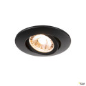 EASY-INSTALL SLIM LED, ENCASTRE DE PLAFOND INTERIEUR, ROND, NOIR MAT, LED, 6,2W, 3000K, RT