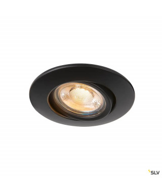 EASY-INSTALL QPAR51, ENCASTRE DE PLAFOND INTERIEUR, ROND, NOIR, GU10/QPAR51, 20W MAX, RT
