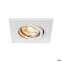 EASY-INSTALL QPAR51, ENCASTRE DE PLAFOND INTERIEUR, CARRE, BLANC MAT, GU10/QPAR51, 20W