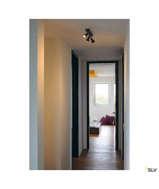 PURI, APPLIQUE ET PLAFONNIER INTERIEUR, TRIPLE, NOIR MAT, GU10/QPAR51, 3X 50W MAX