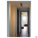 PURI, APPLIQUE ET PLAFONNIER INTERIEUR, TRIPLE, NOIR MAT, GU10/QPAR51, 3X 50W MAX