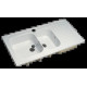EVIER ROMANS 120X60  2 CUVES - 1 EGOUTTOIR BLANC