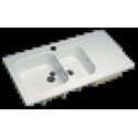 EVIER ROMANS 120X60  2 CUVES - 1 EGOUTTOIR BLANC