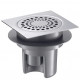 SIPHON DE SOL CHROME 150X150 HAUTEUR REGLABLE A 85MM